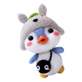 Maxbell Animal Needle Felting Kit For Beginner with Basic Tools penguin totoro