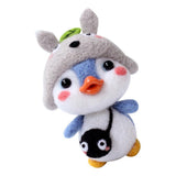 Maxbell Animal Needle Felting Kit For Beginner with Basic Tools penguin totoro