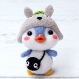 Maxbell Animal Needle Felting Kit For Beginner with Basic Tools penguin totoro