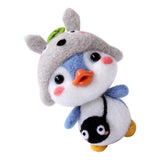 Maxbell Animal Needle Felting Kit For Beginner with Basic Tools penguin totoro