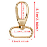 Maxbell 4Pack Swivel Trigger Clip Hook Lobster Claw Clasp for Purse Bag Strap Gold