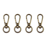 Maxbell 4 Pieces Swivel Trigger Buckles Landyard Clip Purse Lobster Clasp Bronze