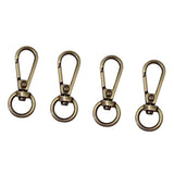 Maxbell 4 Pieces Swivel Trigger Buckles Landyard Clip Purse Lobster Clasp Bronze