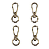 Maxbell 4 Pieces Swivel Trigger Buckles Landyard Clip Purse Lobster Clasp Bronze