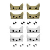 Maxbell 4pcs Cartoon Cat Lock Bag Closure with Screws DIY Handbag Parts Silver