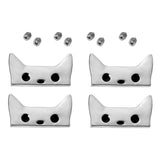 Maxbell 4pcs Cartoon Cat Lock Bag Closure with Screws DIY Handbag Parts Silver