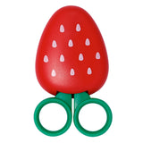 Maxbell Round Head Safety Scissors with Fruit Shaped Magnet Holder Strawberry