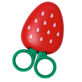 Maxbell Round Head Safety Scissors with Fruit Shaped Magnet Holder Strawberry