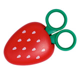 Maxbell Round Head Safety Scissors with Fruit Shaped Magnet Holder Strawberry