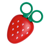 Maxbell Round Head Safety Scissors with Fruit Shaped Magnet Holder Strawberry