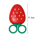 Maxbell Round Head Safety Scissors with Fruit Shaped Magnet Holder Strawberry