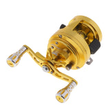 Maxbell Drum Fishing Reel Bait Casting Aluminum Alloy Sea Trolling Reel Left Hand