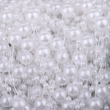 Maxbell Bead Chain Beaded Wire Pearl Strands for Decorating Wedding Party White