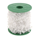 Maxbell Bead Chain Beaded Wire Pearl Strands for Decorating Wedding Party White