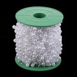 Maxbell Bead Chain Beaded Wire Pearl Strands for Decorating Wedding Party White