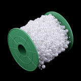 Maxbell Bead Chain Beaded Wire Pearl Strands for Decorating Wedding Party White