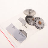 Maxbell 5pcs Round Floral Turquoise Buttons Screw Back For Bag Wallet Saddle Orange