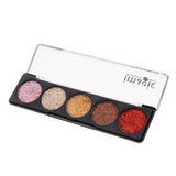 Maxbell 5 Color Glitter Eyeshadow Powder Eye Shadow Cosmetic Palette Shimmer Set #02