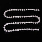 Maxbell 1 Yard Crystal Rhinestone Chain Ribbon Trim for Sewing Craft Decor Silver