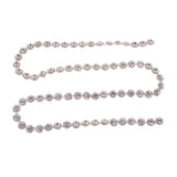 Maxbell 1 Yard Crystal Rhinestone Chain Ribbon Trim for Sewing Craft Decor Silver