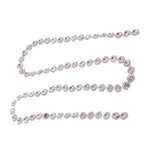 Maxbell 1 Yard Crystal Rhinestone Chain Ribbon Trim for Sewing Craft Decor Silver