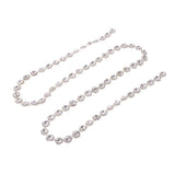 Maxbell 1 Yard Crystal Rhinestone Chain Ribbon Trim for Sewing Craft Decor Silver