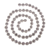 Maxbell 1 Yard Crystal Rhinestone Chain Ribbon Trim for Sewing Craft Decor Silver