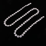 Maxbell 1 Yard Crystal Rhinestone Chain Ribbon Trim for Sewing Craft Decor Silver