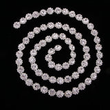 Maxbell 1 Yard Crystal Rhinestone Chain Ribbon Trim for Sewing Craft Decor Silver