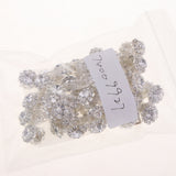 Maxbell 1 Yard Crystal Rhinestone Chain Ribbon Trim for Sewing Craft Decor Silver