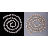 Maxbell 1 Yard Crystal Rhinestone Chain Ribbon Trim for Sewing Craft Decor Silver