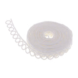 Maxbell 5 Yard Circle Lace Trims Appliques for Wedding Dress Clothes DIY Craft 1.7cm