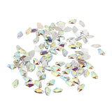 Maxbell 100pcs Sew on Crystal AB Rhinestone Flatback Beads Crafts 9x14mm