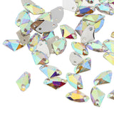 Maxbell 100pcs Sew on Crystal AB Rhinestone Flatback Beads Crafts 9x14mm