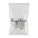 Maxbell 100pcs Sew on Crystal AB Rhinestone Flatback Beads Crafts 9x14mm