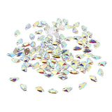 Maxbell 100pcs Sew on Crystal AB Rhinestone Flatback Beads Crafts 9x14mm