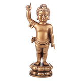 Maxbell Buddha Statue Sculpture Carved Resin Buddhism Prince Figurines Decor Bronze