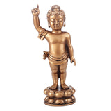 Maxbell Buddha Statue Sculpture Carved Resin Buddhism Prince Figurines Decor Bronze