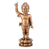 Maxbell Buddha Statue Sculpture Carved Resin Buddhism Prince Figurines Decor Bronze