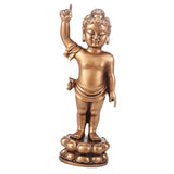 Maxbell Buddha Statue Sculpture Carved Resin Buddhism Prince Figurines Decor Bronze