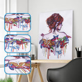 Maxbell 5D Diamond Colorful Animal Pictures Partial Special Drill Painting Beauty