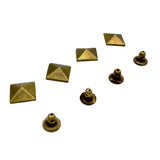 Maxbell 100pcs Metal Square Pyramid Rivet Studs For Clothes Shoes Bags Decor 9mm