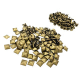 Maxbell 100pcs Metal Square Pyramid Rivet Studs For Clothes Shoes Bags Decor 9mm
