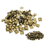 Maxbell 100pcs Metal Square Pyramid Rivet Studs For Clothes Shoes Bags Decor 9mm
