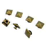 Maxbell 100pcs Metal Square Pyramid Rivet Studs For Clothes Shoes Bags Decor 9mm