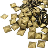 Maxbell 100pcs Metal Square Pyramid Rivet Studs For Clothes Shoes Bags Decor 9mm
