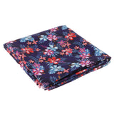 Maxbell Printed Waterproof Fabric By the Yard for Cushion Table Cloth Blue + Flower