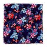 Maxbell Printed Waterproof Fabric By the Yard for Cushion Table Cloth Blue + Flower