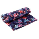 Maxbell Printed Waterproof Fabric By the Yard for Cushion Table Cloth Blue + Flower