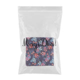 Maxbell Printed Waterproof Fabric By the Yard for Cushion Table Cloth Blue + Flower